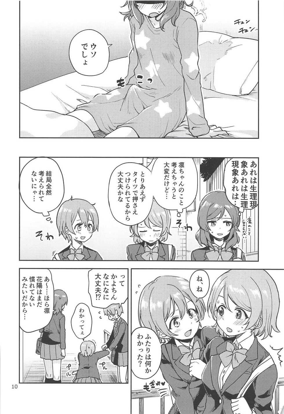 (C94) [Kurocan (Itsuki Kuro)] Rin no Mondai Kakusanchuu! (Love Live!) - Page 9