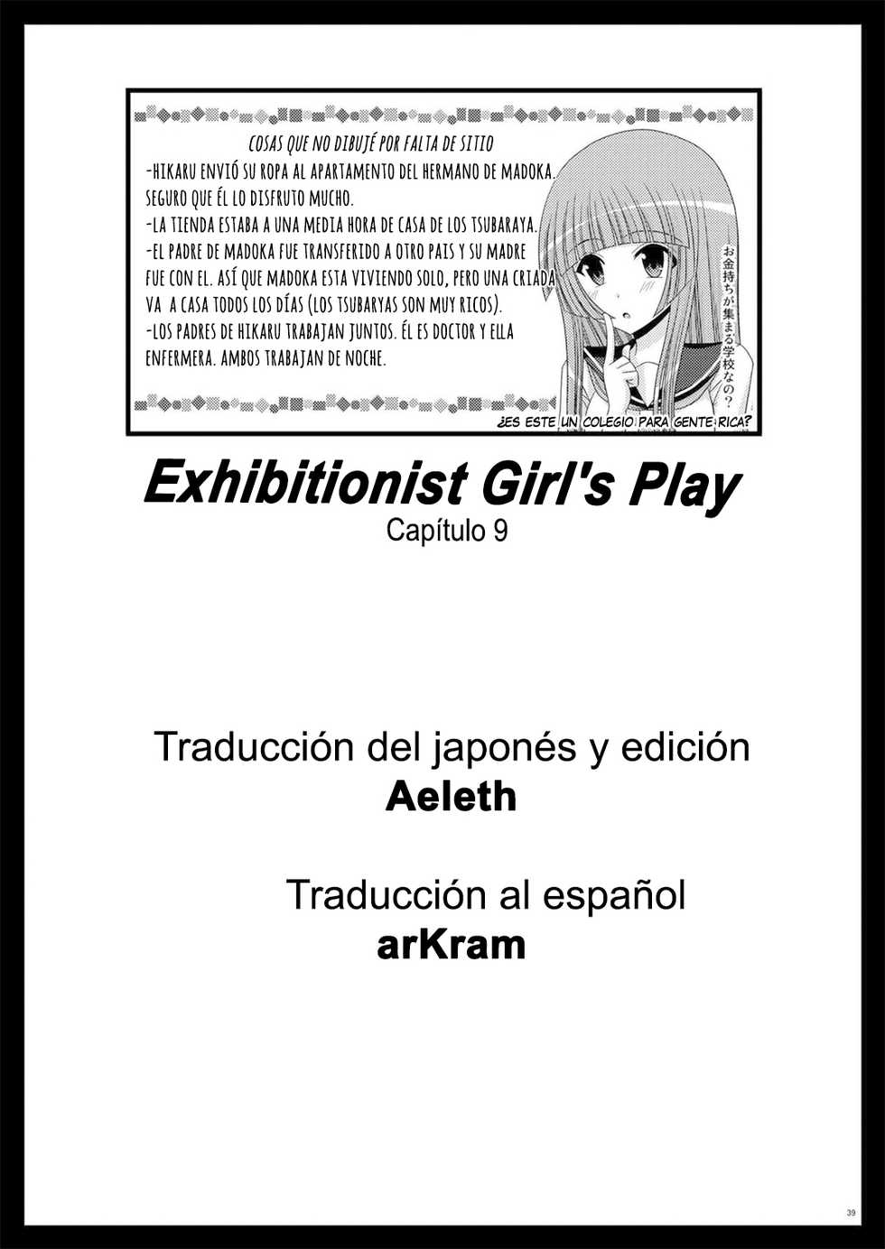 [valssu (Charu)] Roshutsu Shoujo Yuugi Kyuu | Exhibitionist Girl's Play 9 [spanish] [arKram] [Decensored] - Page 38