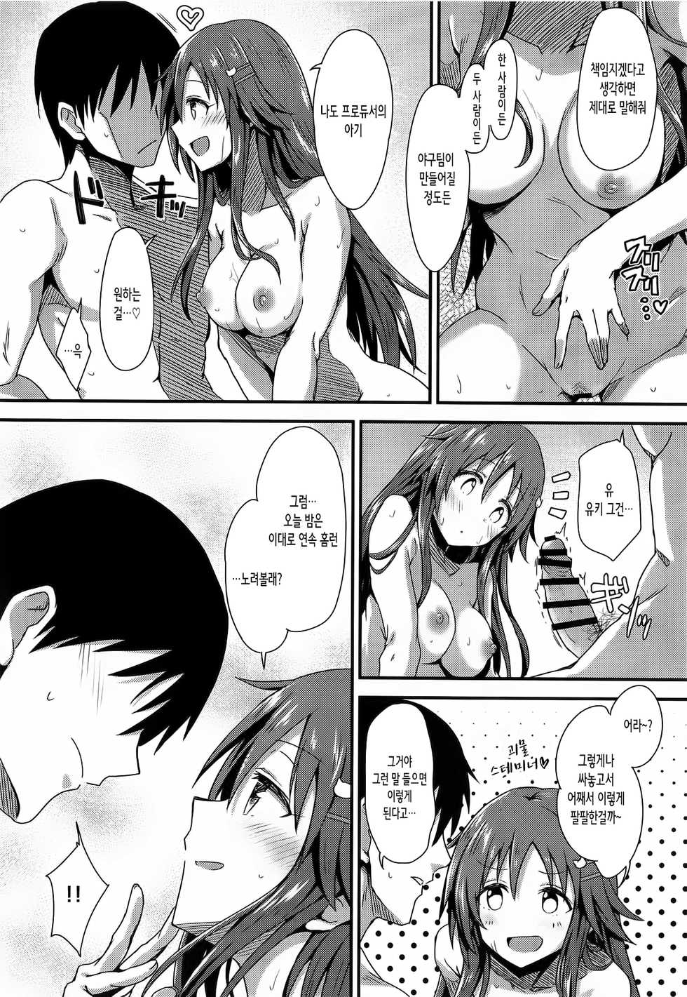 (COMIC1☆14) [Hoshiyukicha (Yukihoshi Kokoro)] Ecchi na Himekawa Yuki no Zenryoku Chance Time (THE IDOLM@STER CINDERELLA GIRLS) [Korean] - Page 25