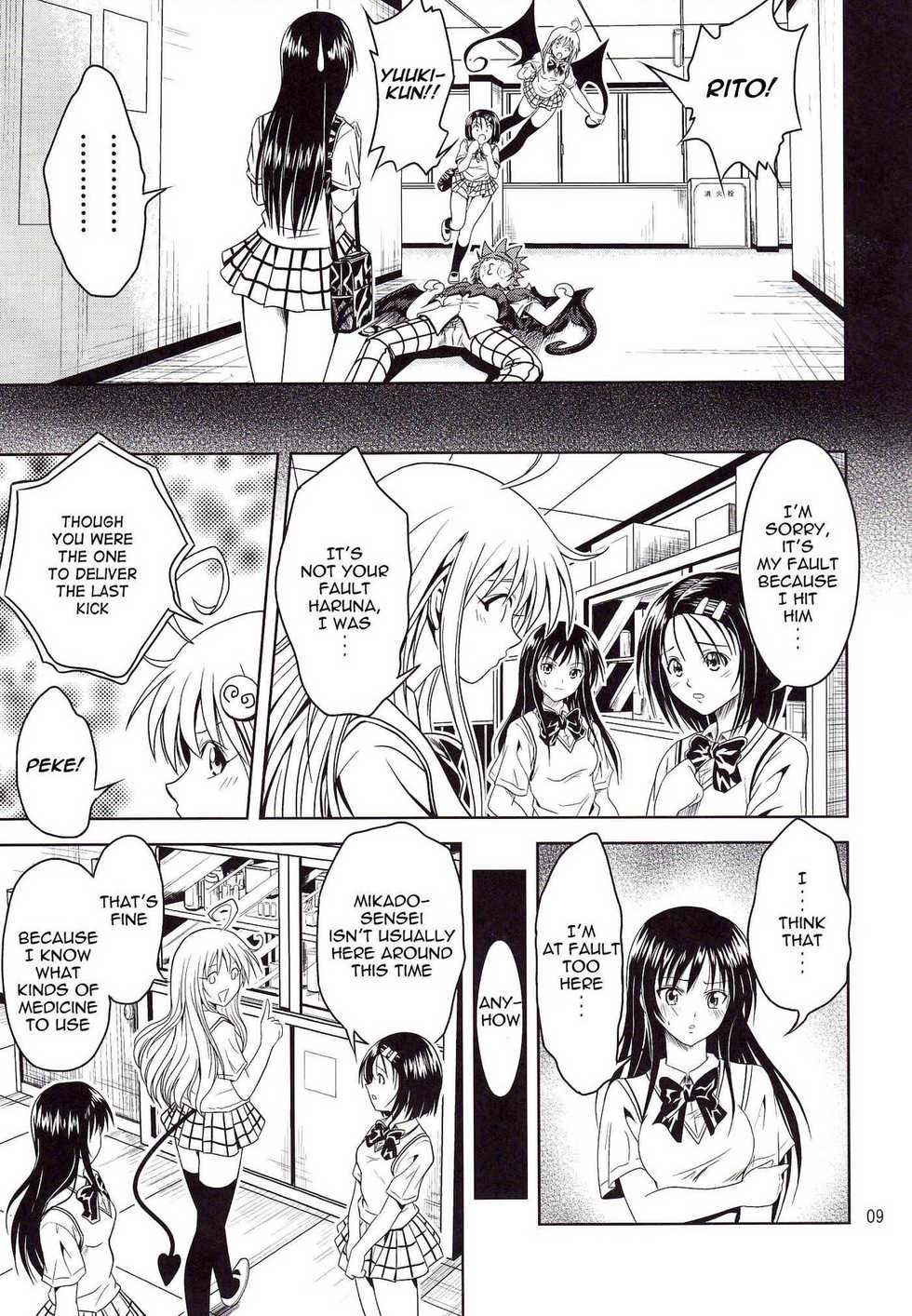 [Gangontou (Fukori)] Anoko-tachi ga Taihen na Koto ni Nattemasu (To LOVE-Ru) [English] {doujin-moe.us} - Page 9