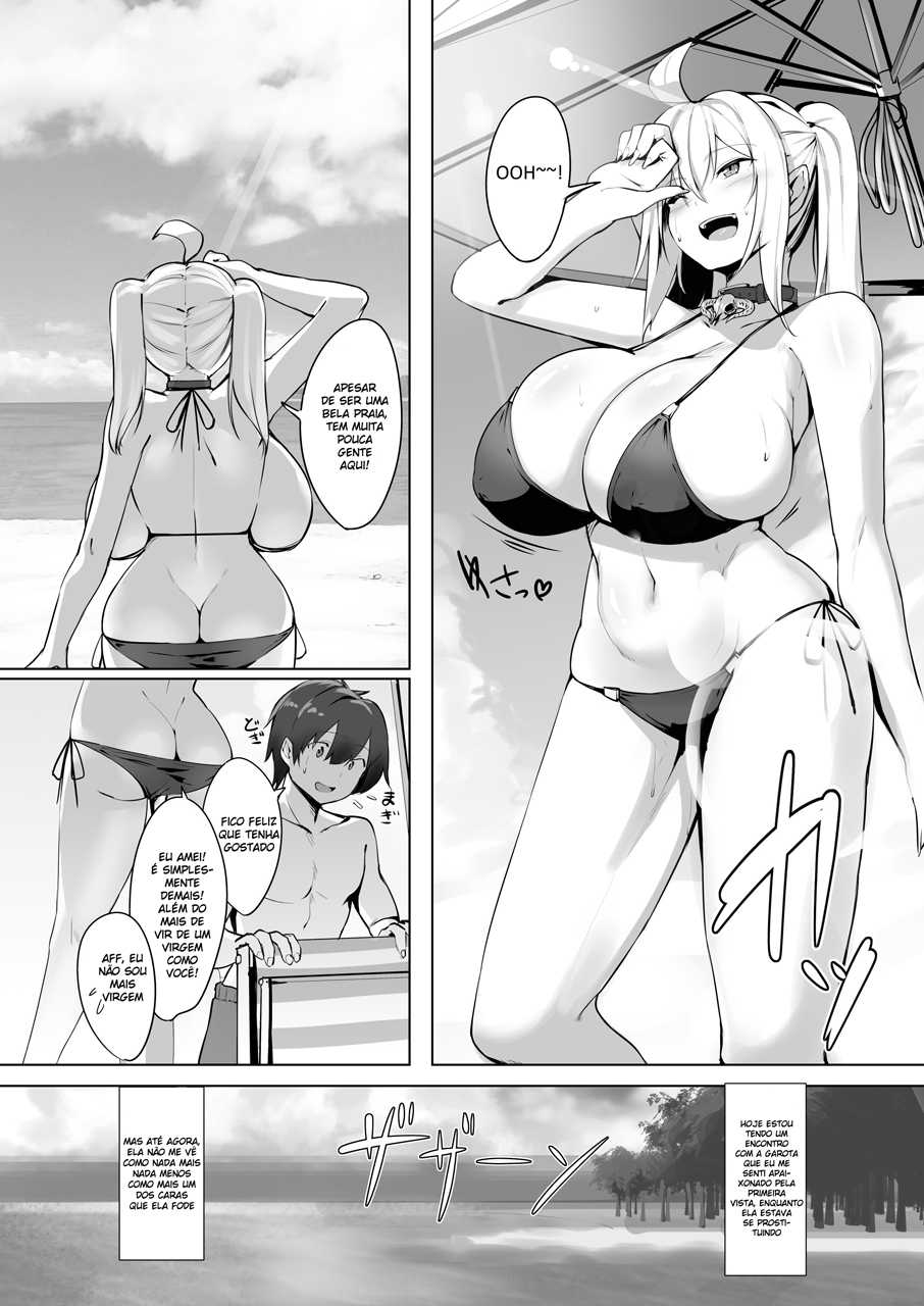 [Kilometer (Kirome)] Bakunyuu Gal to Umi H Shitee!! [Portuguese-BR] [Digital] - Page 4