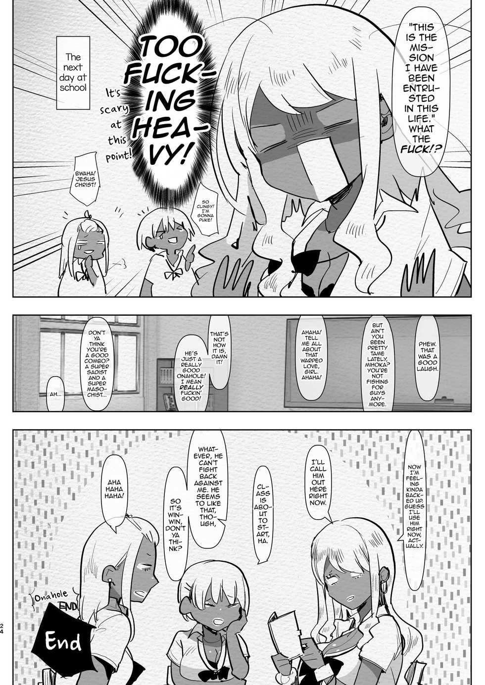 [Aimaitei (Aimaitei Umami)] Futanari Kyokon Kuro Gal Kanojo to Benkyou Oheya Date da to Omottara Soku Onaho Atsukai Fukujuu Gyaku Anal nante... [English] [mysterymeat3] [Digital] - Page 24