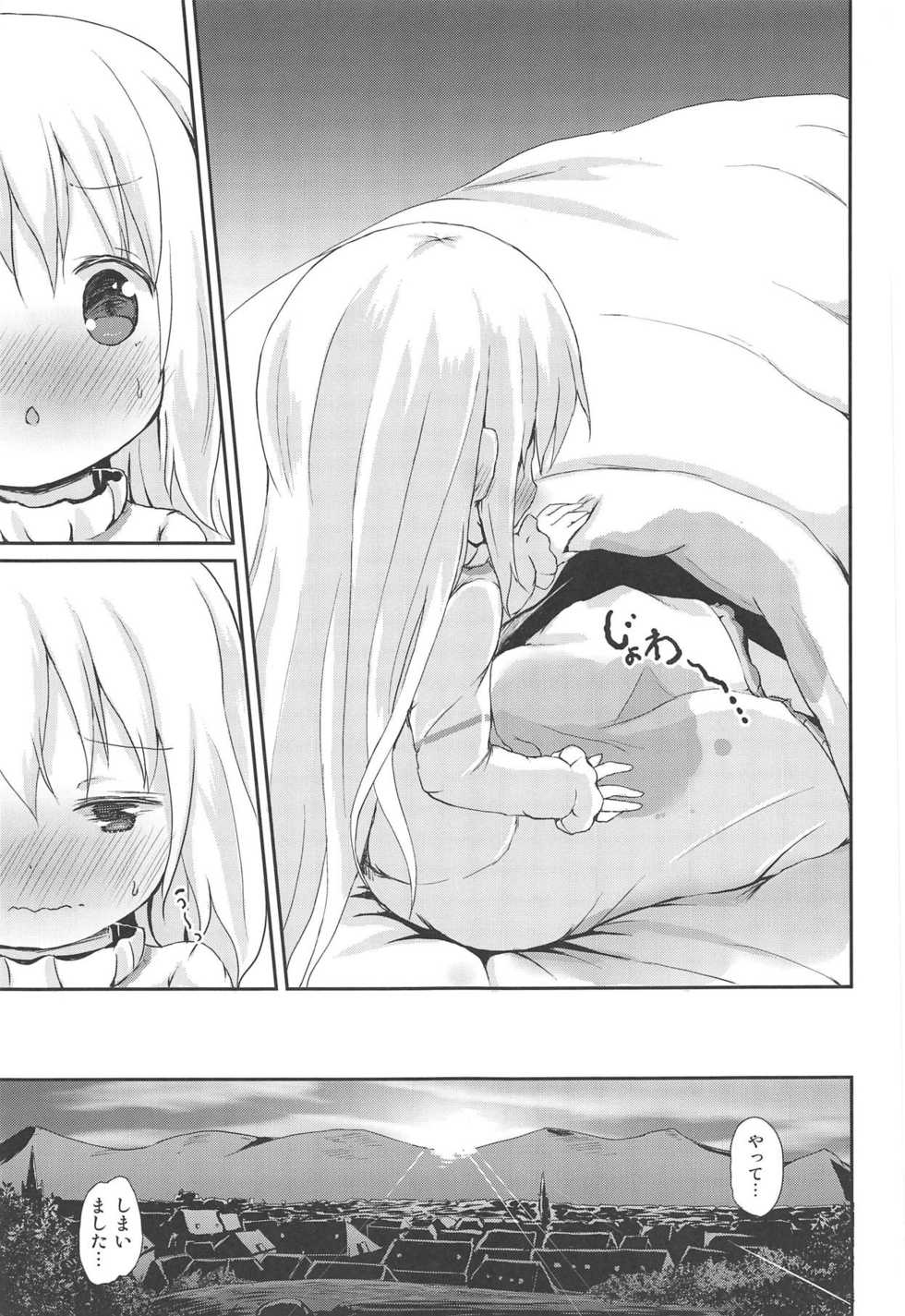 (C95) [Netekuras (Lolisin)] Moshikashite, Chino-chan Onesho Shichatta no?? 1x2x (Gochuumon wa Usagi desu ka?) - Page 8