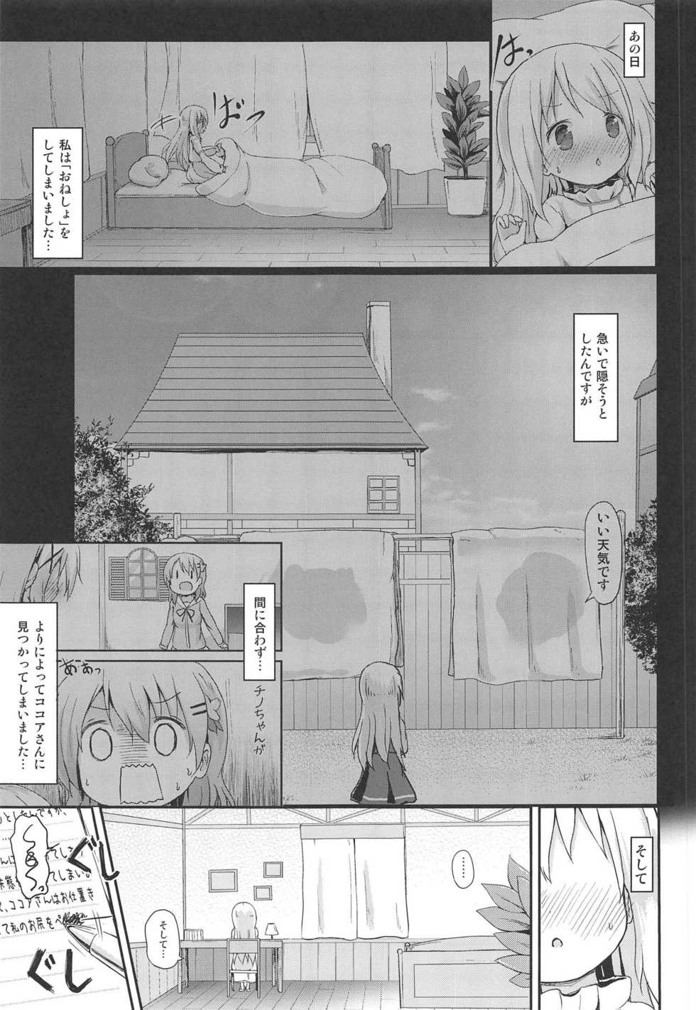 (C95) [Netekuras (Lolisin)] Moshikashite, Chino-chan Onesho Shichatta no?? 1x2x (Gochuumon wa Usagi desu ka?) - Page 32