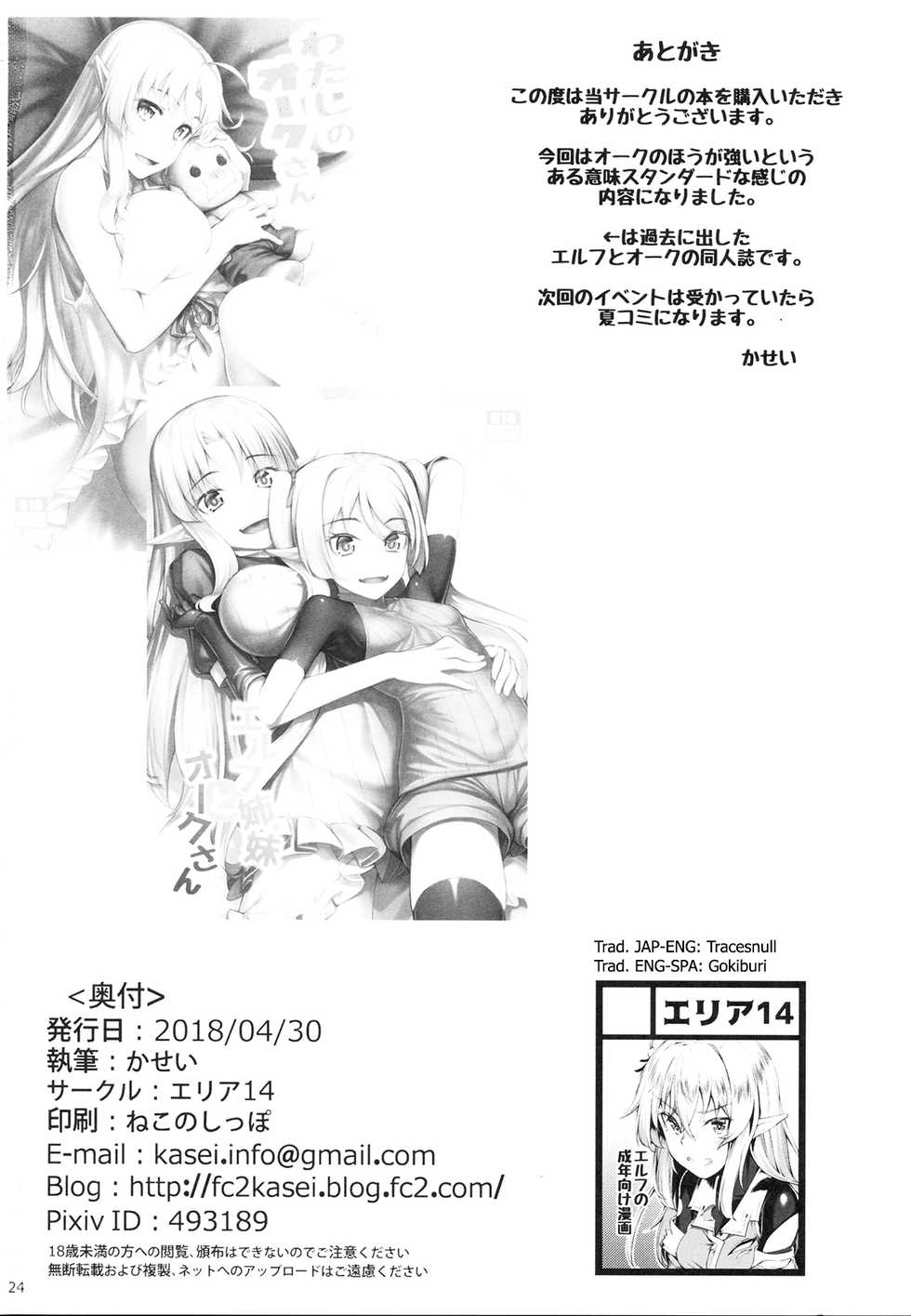 (COMIC1☆13) [Area14 (Kasei)] Orc ni Torawareta Elf wa [Spanish] - Page 26