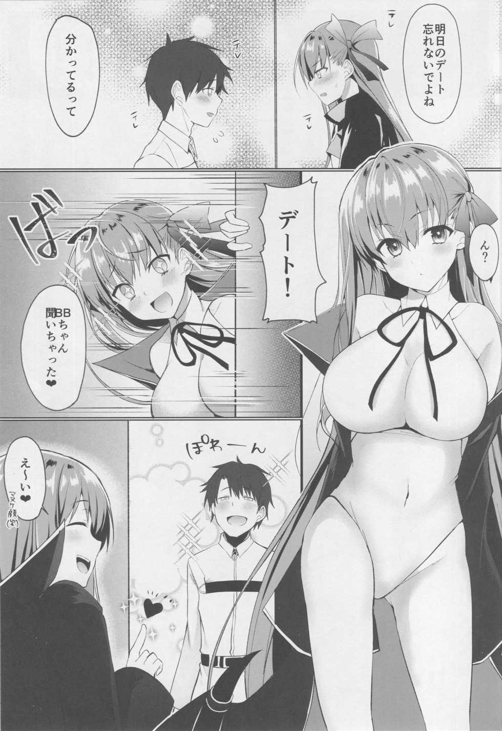 (C95) [Takatakaya (Kaniya Shiku)] BB-chan no Senpai Yarisute Daisakusen (Fate/Grand Order) - Page 2