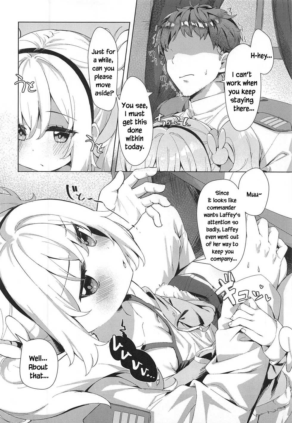 (C95) [Yume no Manimani (Tofu)] Laffey to Shikikan Shitsu de Icha Love H | Laffey and Commander Flirt and Have Sex In Their Room (Azur Lane) [English] [Zugen] - Page 3