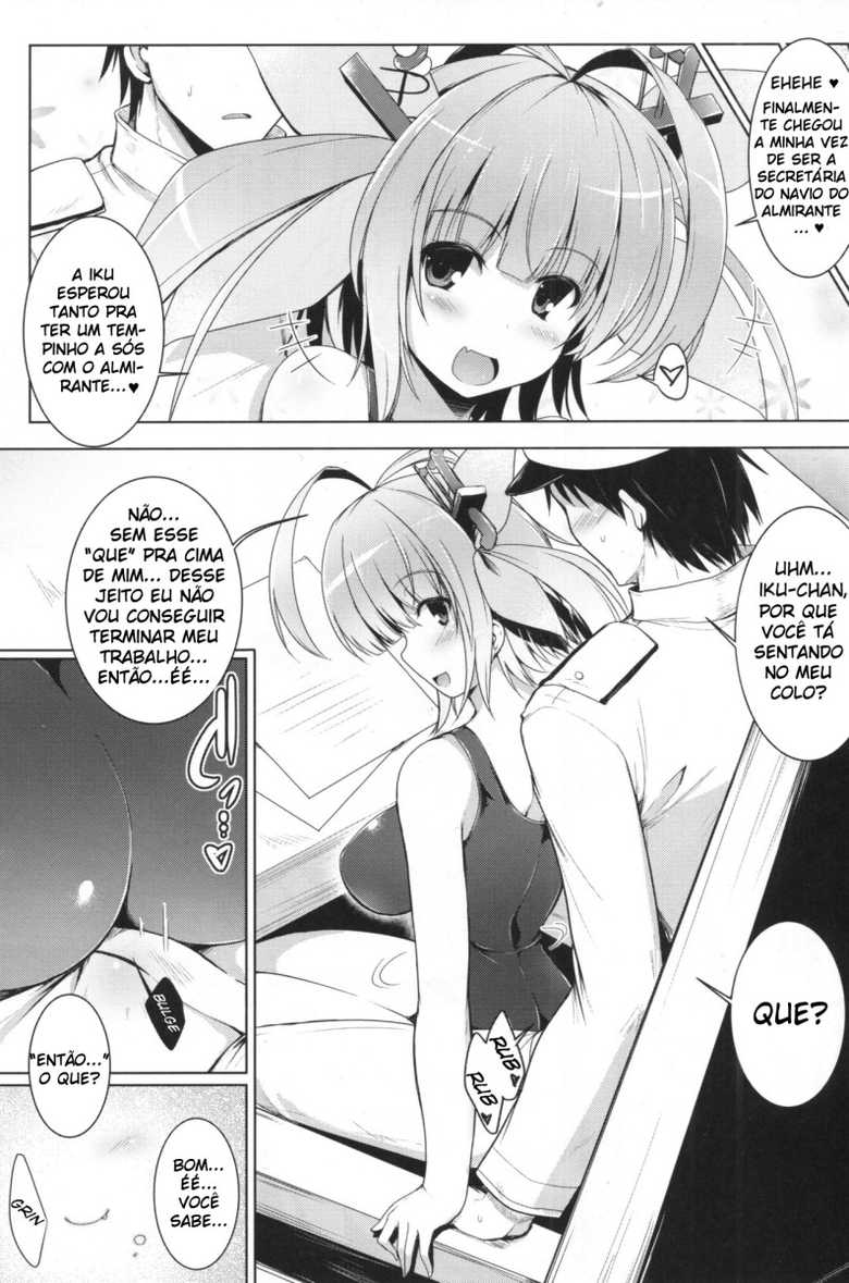 (CT23) [C.R's NEST (C.R)] Hishokan Iku-chan no Senzoku Seikan Massage -Kankourei 4- | Secretary Ship Iku-chan's Extra Lewd Massage -Gag Order 4- (Kantai Collection -KanColle-) [Portuguese-BR] - Page 3