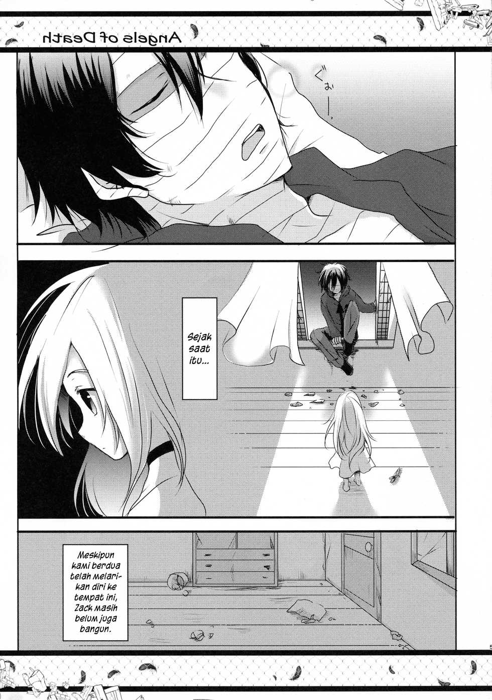 (C95) [Sasa Chaya (Sasa Sakuno)] HAPPY END (Satsuriku no Tenshi) [Indonesian] [DKKMD Translations] - Page 5