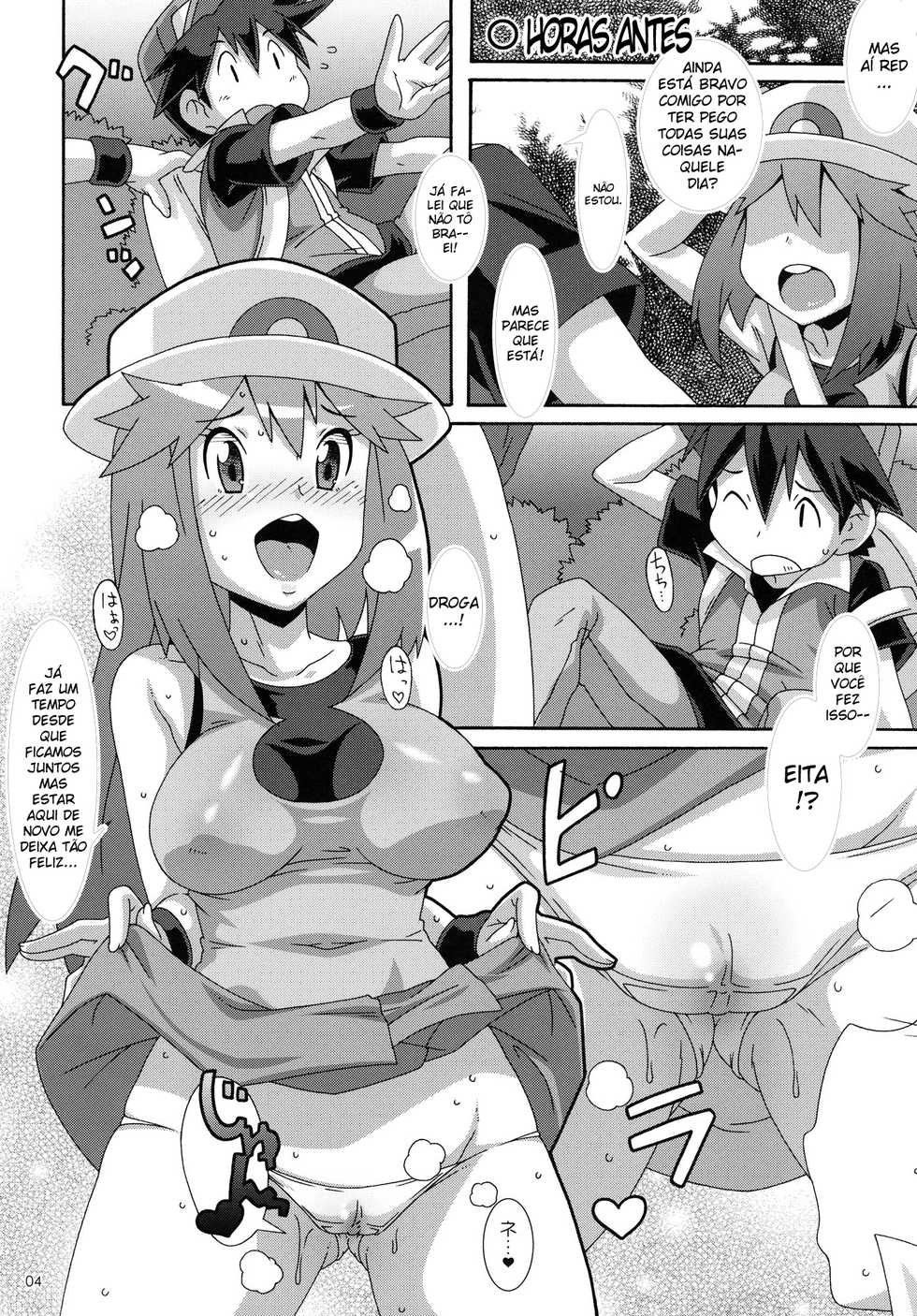 (C80) [Akusei-Shinseibutsu (Nori)] Aoba - Blue:Leaf (Pokemon) [Portuguese-BR] - Page 3