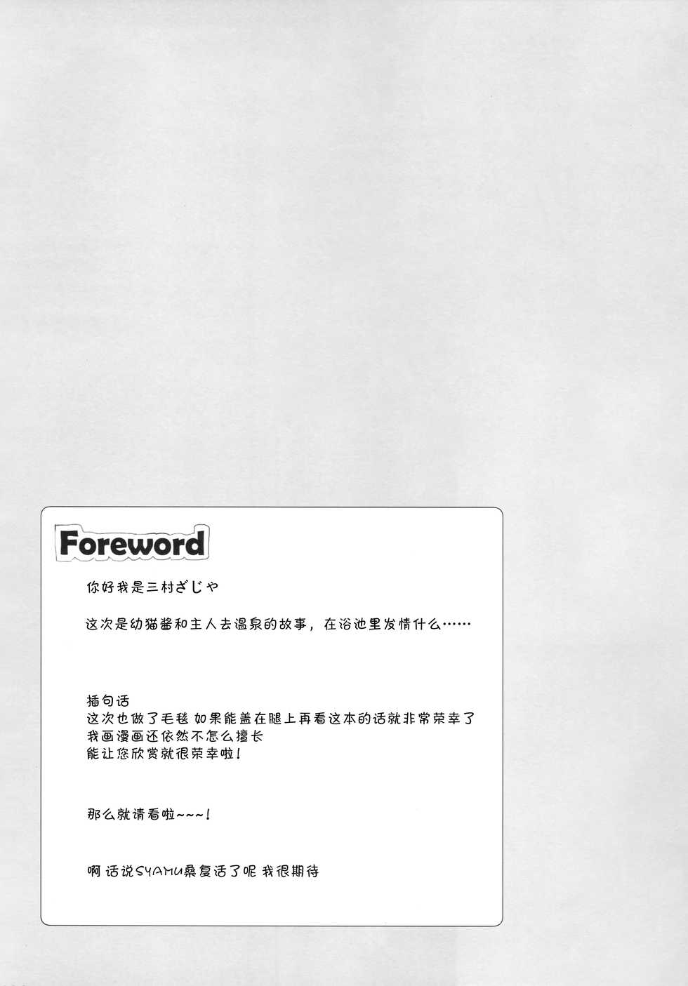 (C95) [croix crown (Mimura Zaja)] Goshujin-sama to Koneko no Midareta Vacation [Chinese] [绅士仓库汉化] - Page 4