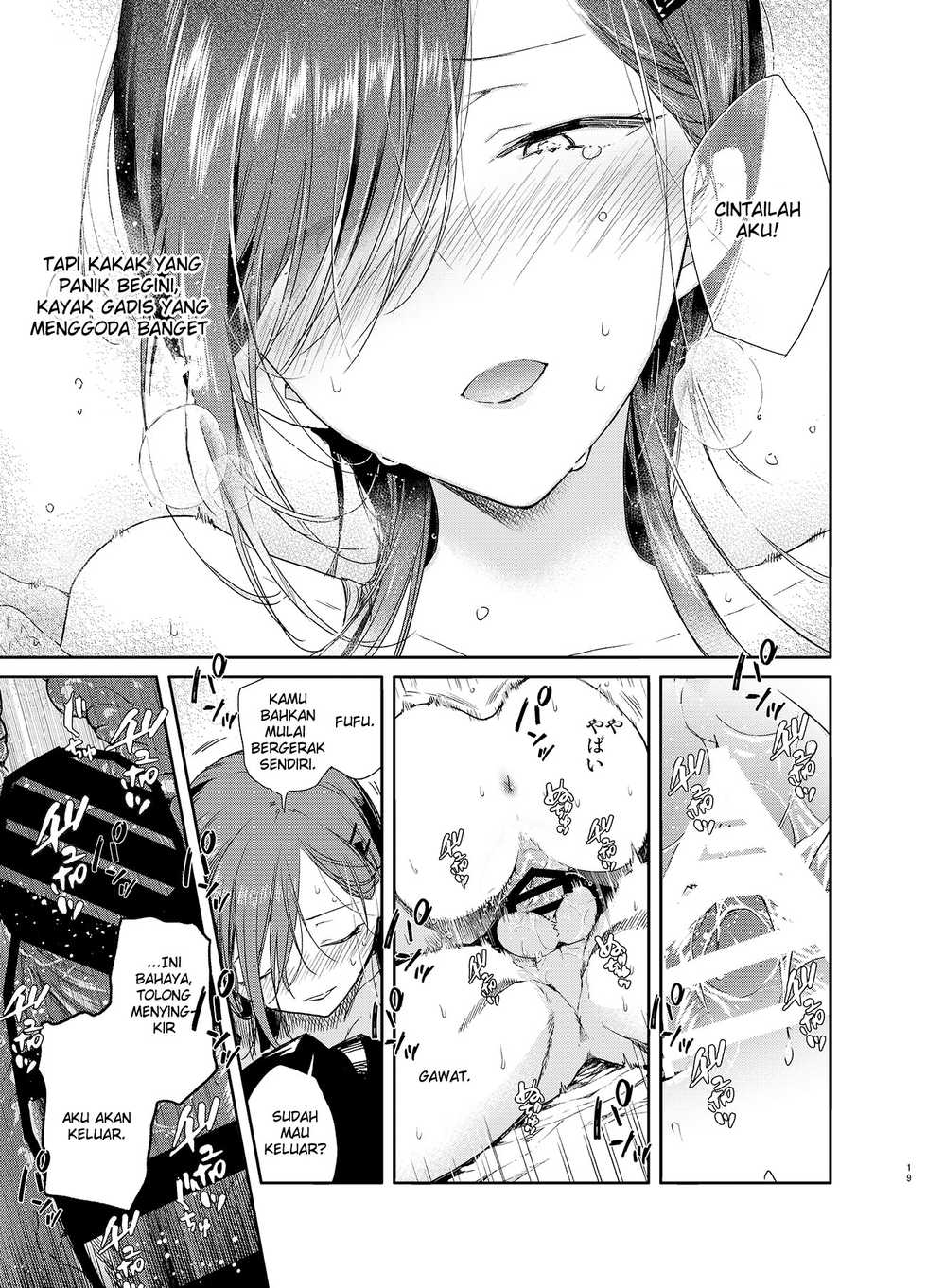 [Mutou Koucha] Kinjo no Tsuntsun Imouto to Muhyoujou Ane ni Semarare Ecchi [Indonesian] [Kiyo21] [Digital] - Page 19