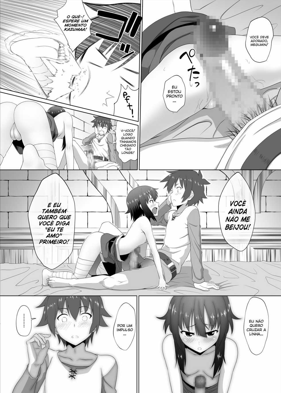 [Heikoto (Mizuhati Saru)] Kono Kawairashii Hinnyu ni Kyuusai o! | Help to this Lovely Flat Chest! (Kono Subarashii Sekai ni Syukufuku o!) [Portuguese-BR] - Page 16