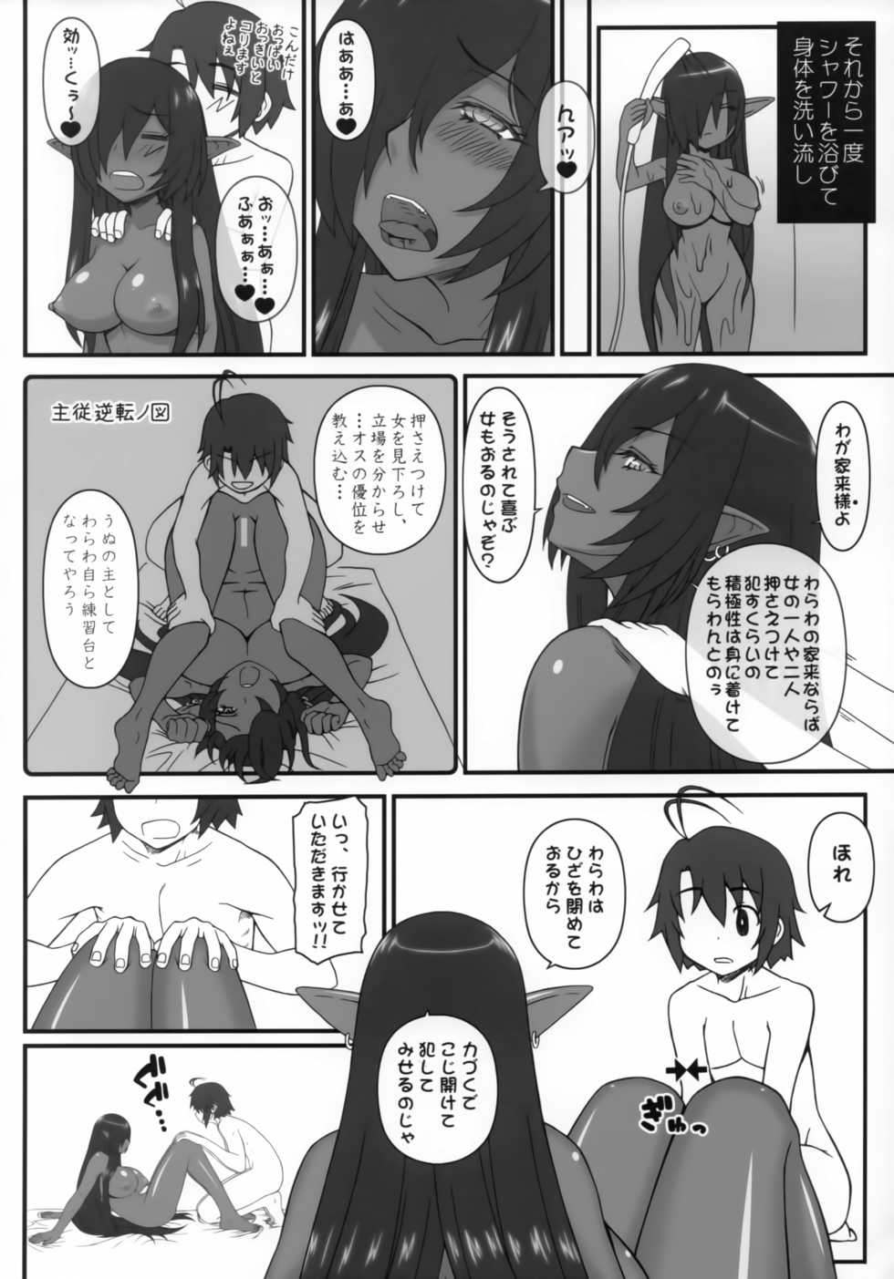 (C95) [Gachinko Shobou (Kobanya Koban)] Kuro no Joou no Isekai Seikatsu 2 (Kuroinu ~Kedakaki Seijo wa Hakudaku ni Somaru~) - Page 9