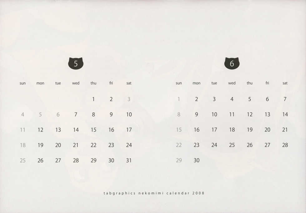 [tabgraphics (Kanzaki Hiro)] tabgraphics nekomimi calendar 2008 - Page 6