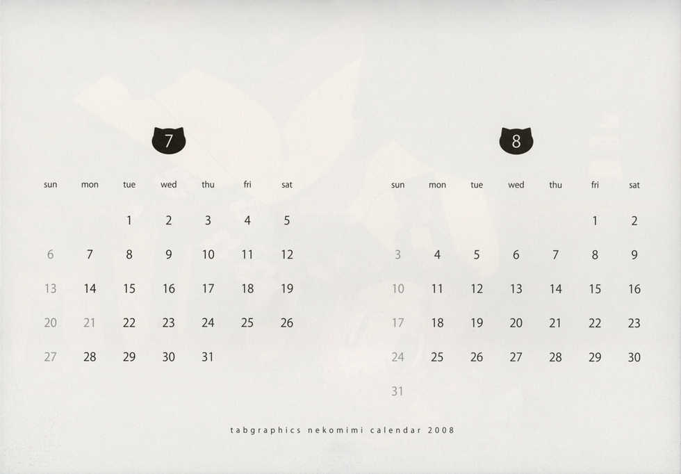[tabgraphics (Kanzaki Hiro)] tabgraphics nekomimi calendar 2008 - Page 8