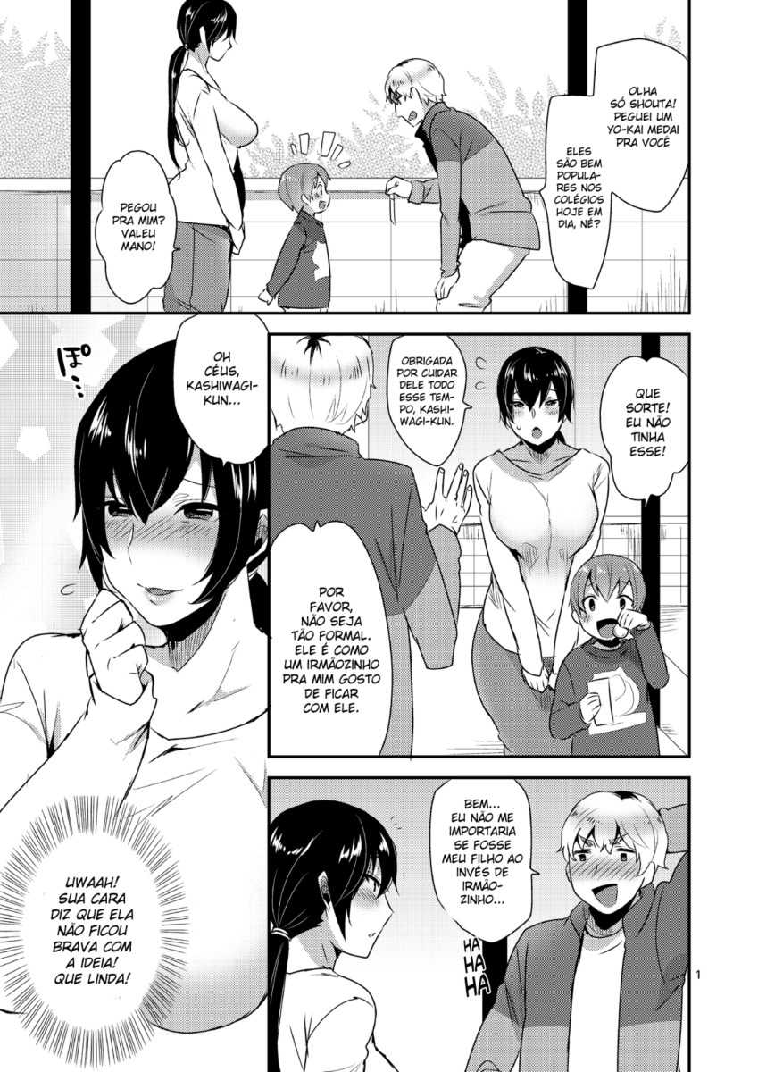 (C87) [Mogiki-chan chi (Mogiki Hayami)] Tonari no Okaa-san | THE M(ale)ILF NEXT DOOR [Portuguese-BR] [Lobozero] - Page 2