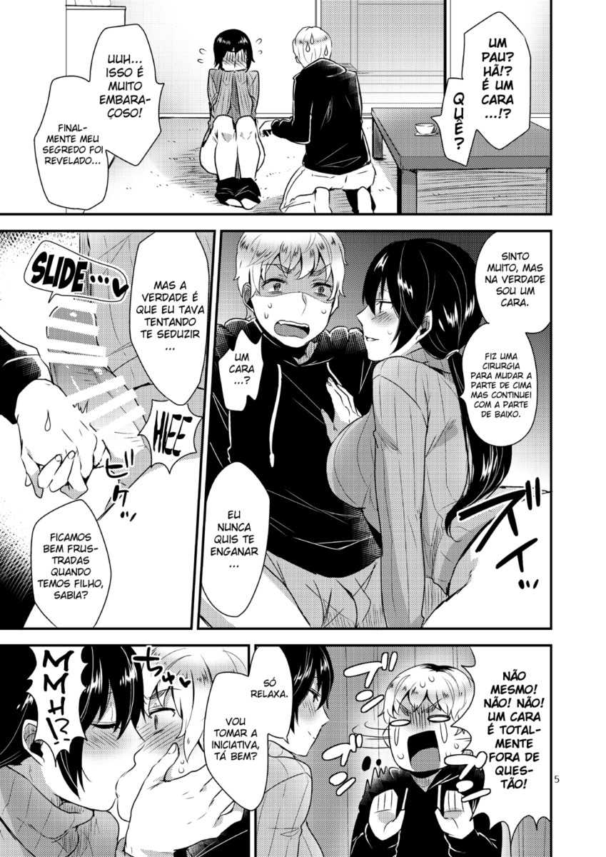 (C87) [Mogiki-chan chi (Mogiki Hayami)] Tonari no Okaa-san | THE M(ale)ILF NEXT DOOR [Portuguese-BR] [Lobozero] - Page 6