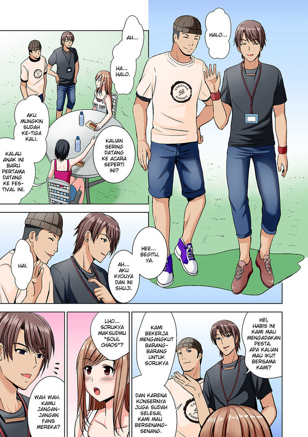 [Arino Hiroshi] Yagai Fes de Nanpa Sare... Tent no Naka de Haitteru!? Ch. 1 (COMIC Ananga Ranga Vol. 44) [Indonesian] [Kiyo21] - Page 4