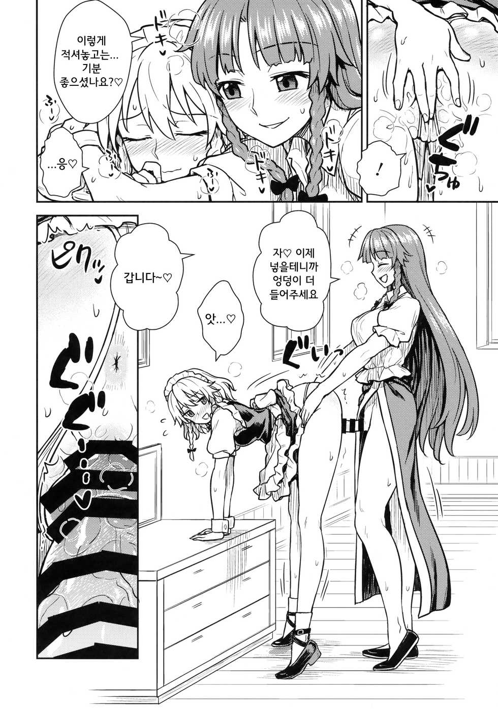 (Reitaisai 15) [110-GROOVE (Itou Yuuji)] Sakuya-san VS Meiling-san | 사쿠야씨 VS 메이링씨 (Touhou Project) [Korean] - Page 11