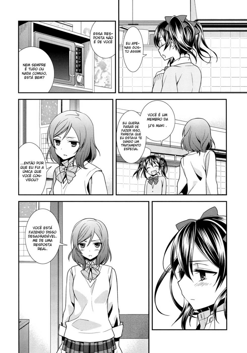 (C86) [Sweet Pea (Ooshima Tomo)] Sakashima no Taiyou ni Sasageru Ai no Uta | Offering A Poem of Love to the Upside Down Sun (Love Live!) [Portuguese-BR] - Page 7