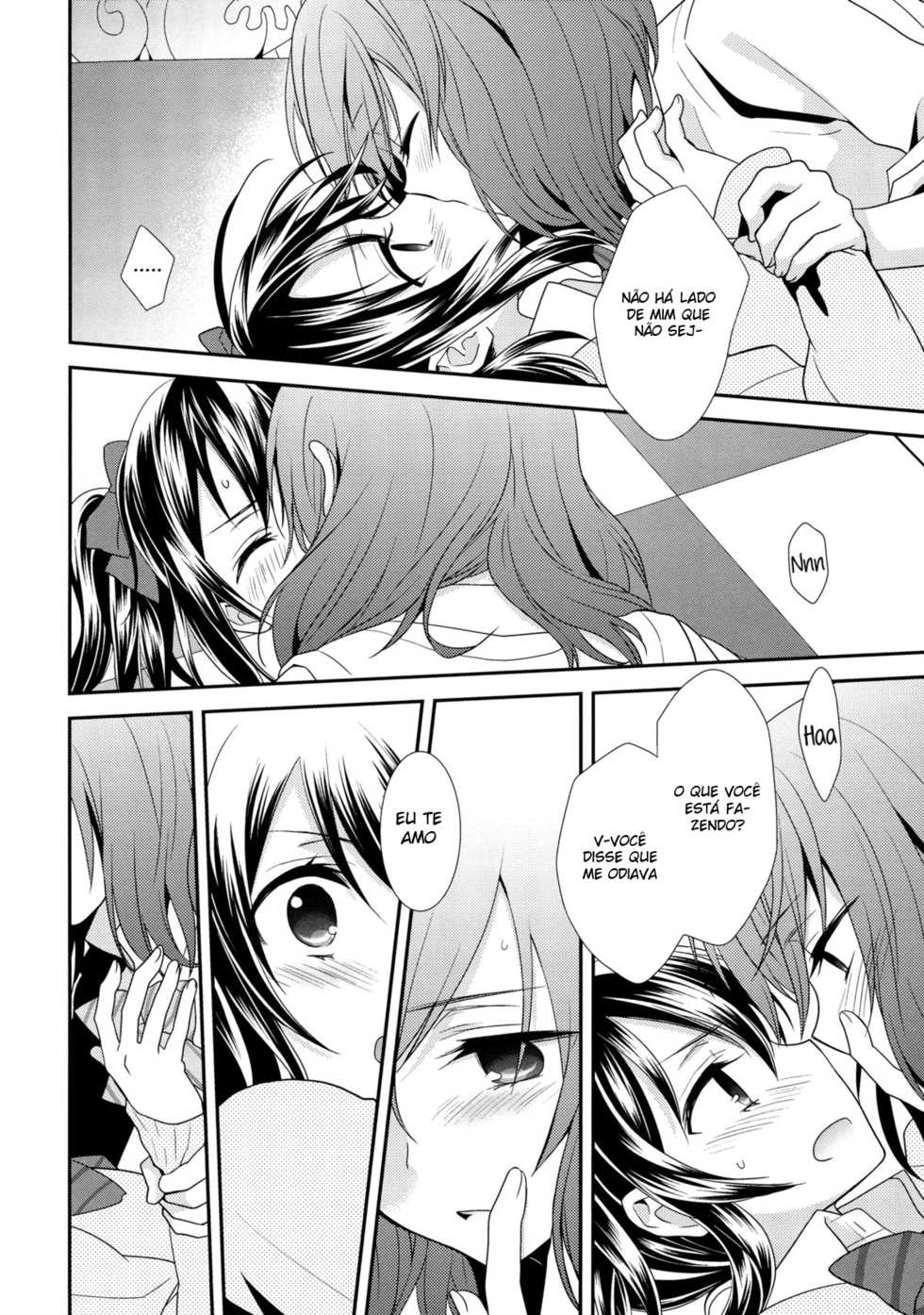 (C86) [Sweet Pea (Ooshima Tomo)] Sakashima no Taiyou ni Sasageru Ai no Uta | Offering A Poem of Love to the Upside Down Sun (Love Live!) [Portuguese-BR] - Page 19