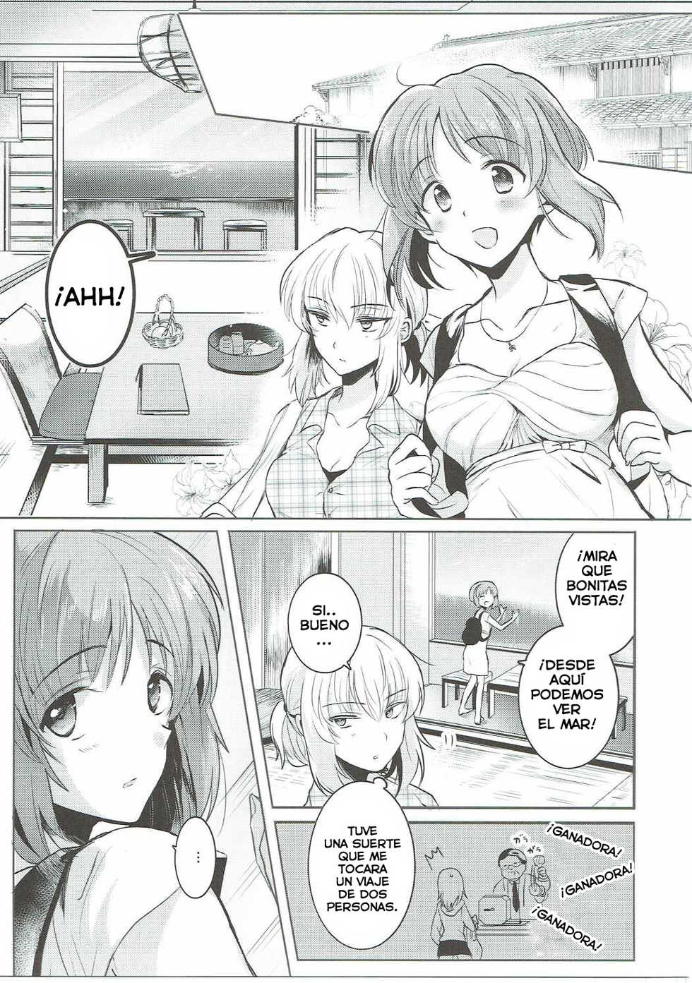 (Panzer☆Vor! 8) [Tetsukazuno Ao. (Emilio)] Futarikiri no Natsu (Girls und Panzer) [Spanish] [Union Anime] - Page 4