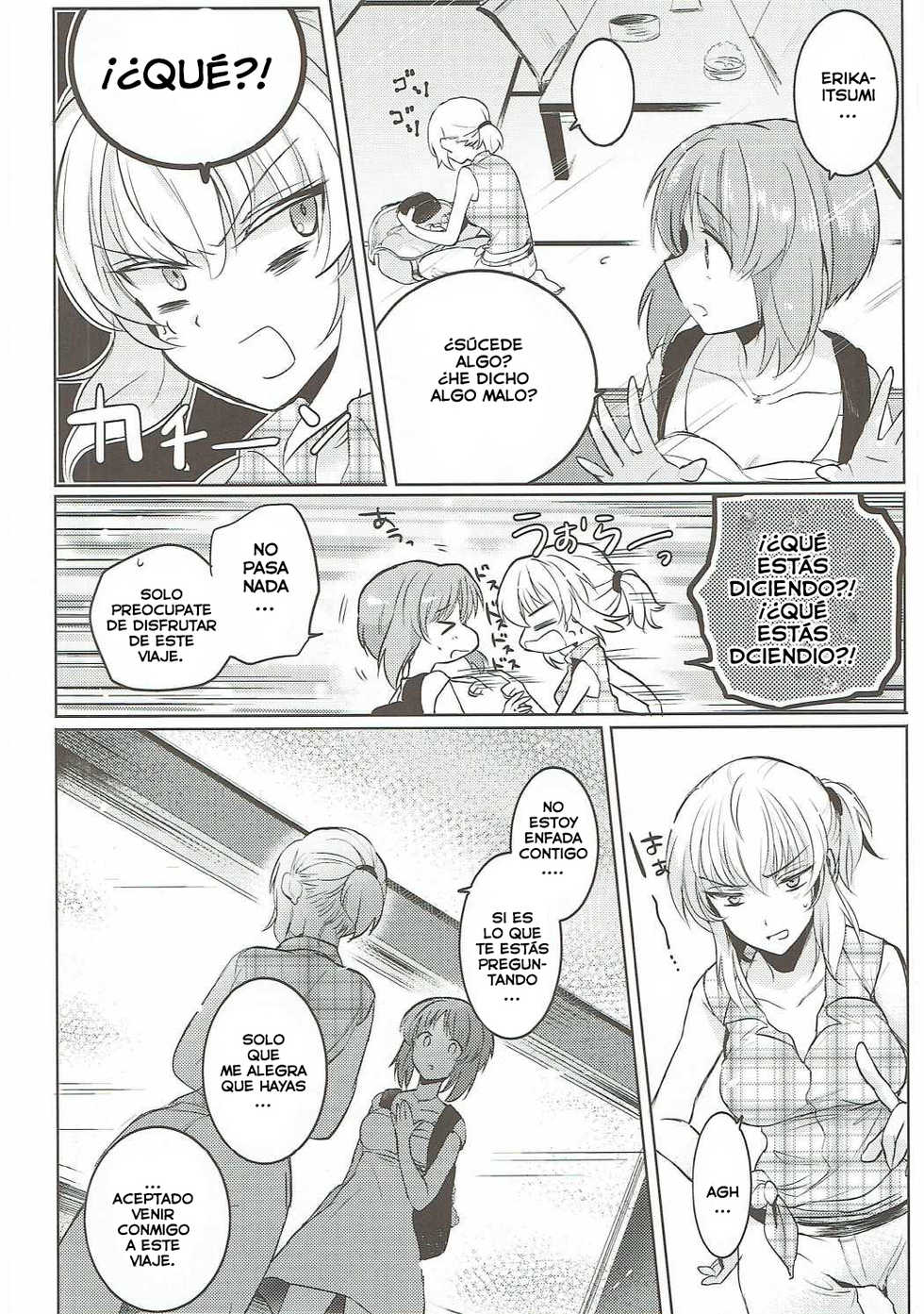 (Panzer☆Vor! 8) [Tetsukazuno Ao. (Emilio)] Futarikiri no Natsu (Girls und Panzer) [Spanish] [Union Anime] - Page 5