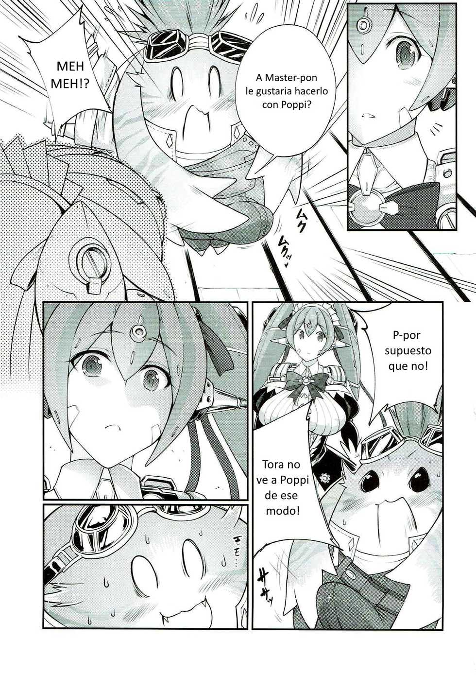 (SC2018 Spring) [Zensoku Rider (Tenzen Miyabi)] Tiger x Flower (Xenoblade Chronicles 2) [Spanish] [XV] - Page 4