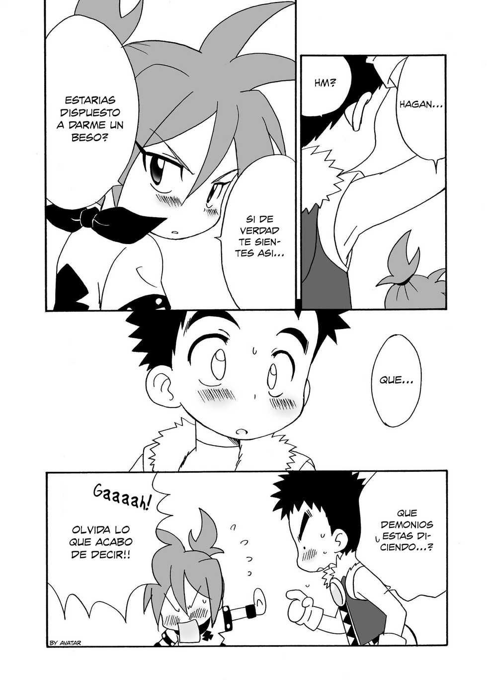 (Shota Scratch 21) [Kurikomi (Adachi Himiko)] Koisuru Banana (Tanken Driland) [Spanish] [Avatar-kun] - Page 9