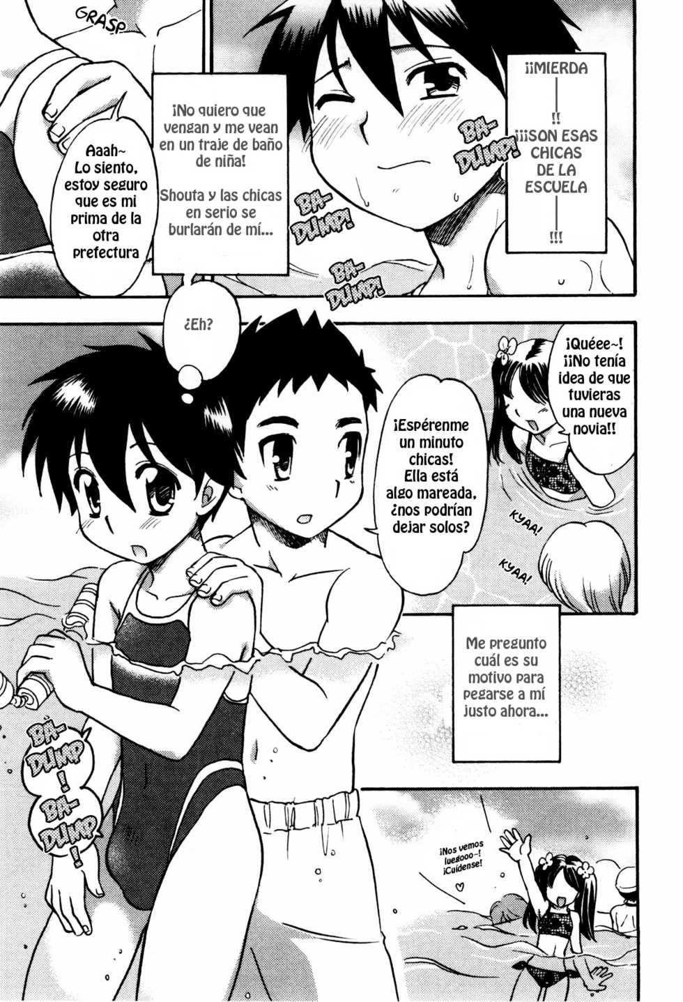 [Tachibana Momoya] Suichuu Lovers | Amantes bajo el agua (Bitch Boys - Ero Shota 4) [Spanish] [ShotaSpace] - Page 3