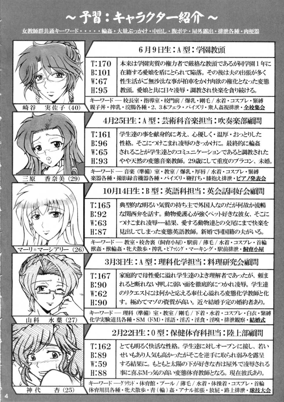 [Re-BIDou (Tsunomiya Katsuki)] Onna Kyoushi-gun Ryoujoku Enchitai I season [2007-11-11] - Page 3