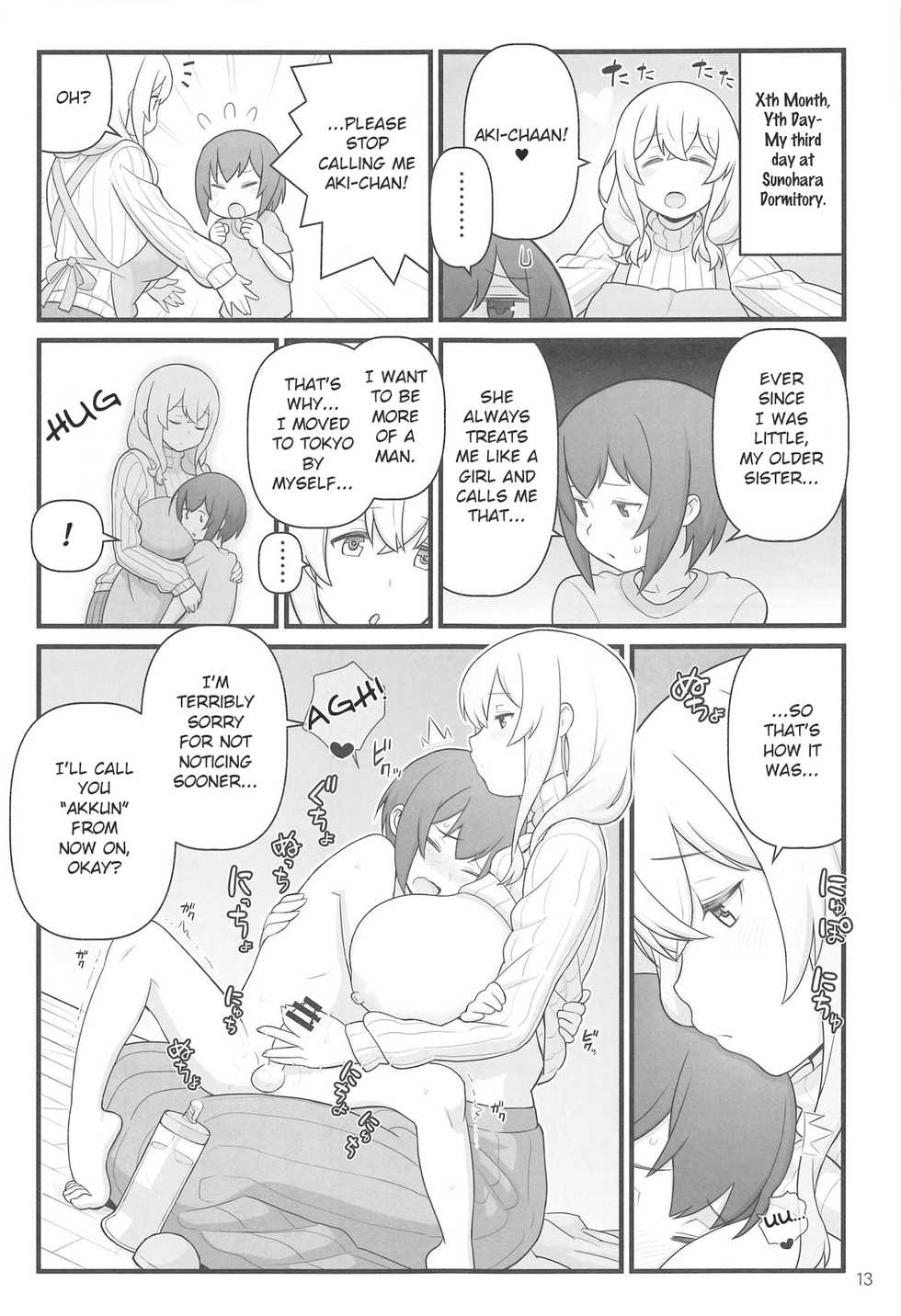 (C95) [Kakuzato-ichi (Kakuzatou)] Akkun no Nikkichou | Akkun's Diary + C95 Omakebon (Sunohara-sou no Kanrinin-san) [English] - Page 13