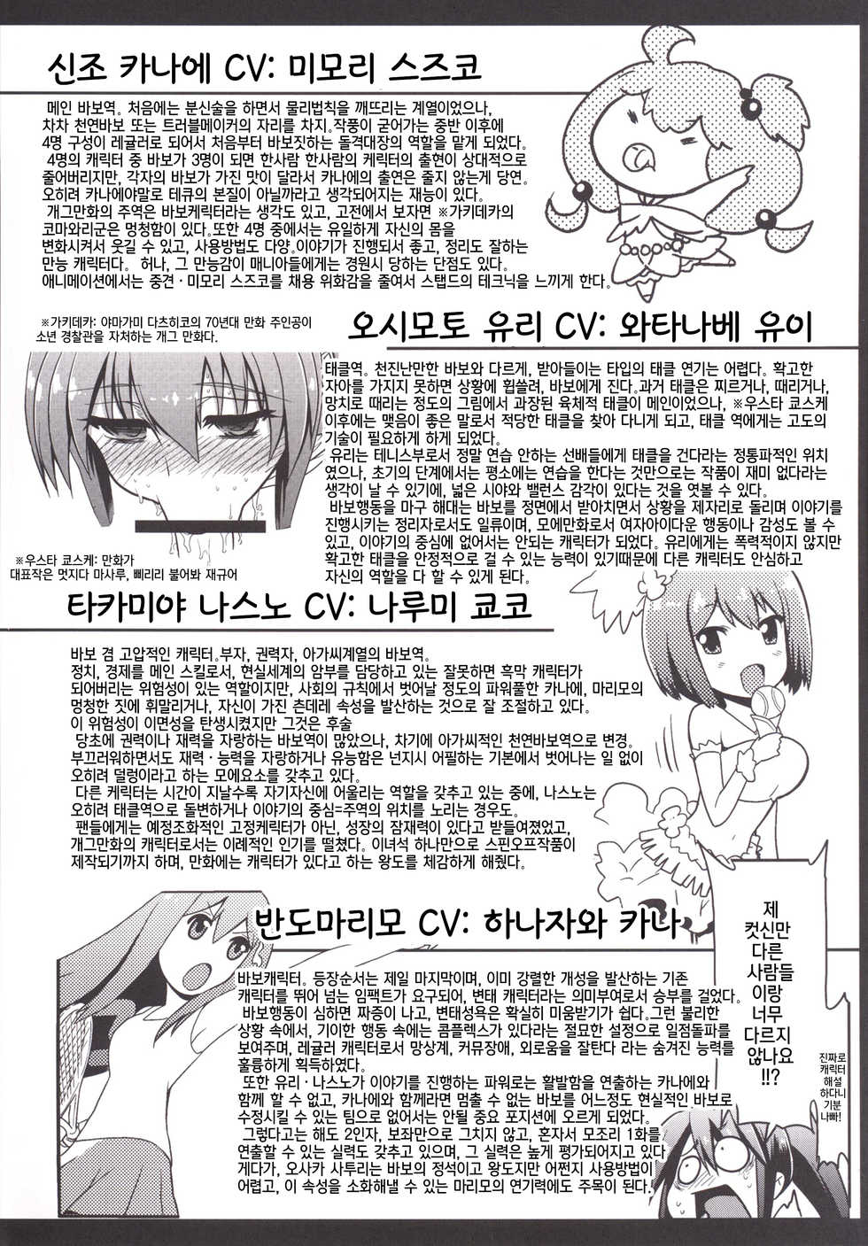 (C88) [Matsumoto Drill Kenkyuujo (Naganoon, Kazumi Yoshiyuki)] Hare Tokidoki Teekyuu Kai | 맑음 때때로 테큐 개 (Teekyuu) [Korean] [팀☆데레마스] - Page 4