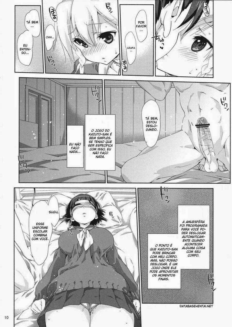 (C83) [Nama Cream Biyori (Nanase Meruchi)] Suguha Route. (Sword Art Online) [Portuguese-BR] - Page 9