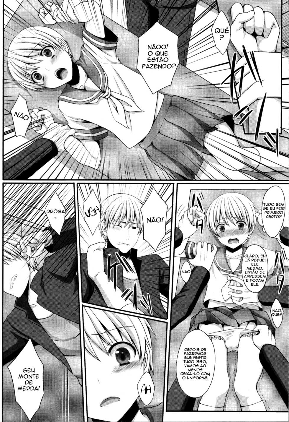 (Nyosoket!) [Tottototomekichi, InkStone (Tomekichi, Amami Ryouko)] Shounen ni Josousasete Ijimete Mita | Let's Force Him to Crossdress and Rape Him [Portuguese-BR] [M.B.G] - Page 5