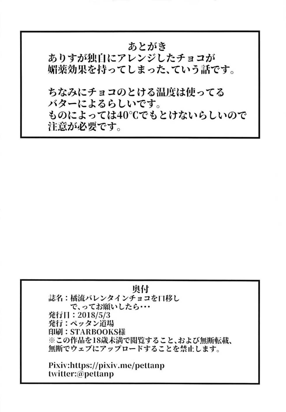 (MyBestFriends11) [Pettan Doujou (PettanP)] Tachibana-ryuu Valentine Choco o Kuchiutsushi de, tte Onegai Shitara... (THE IDOLM@STER CINDERELLA GIRLS) [Chinese] [Flandre个人汉化] - Page 32