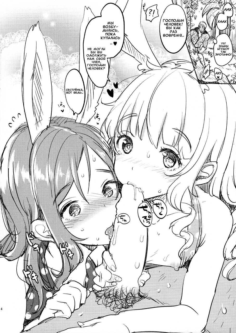 (C86) [Team Kihara (Mojarin)] Elin-chan to Mizu Asobi (TERA The Exiled Realm of Arborea) [Russian] [HukoJLAc] - Page 4