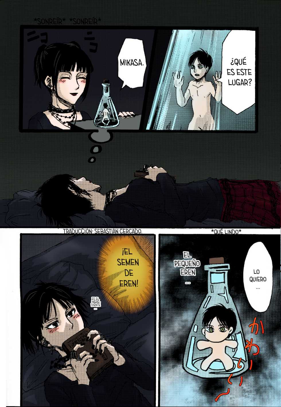 (Dai 15 Kai Hekigai Chousa Haku) [Mithril Sword (Sawyer)] SchCa EreMika Kijoui | Eremika de vaquerita (Shingeki no Kyojin) [Spanish] [Sebastián Cercado] [Colorized] - Page 7