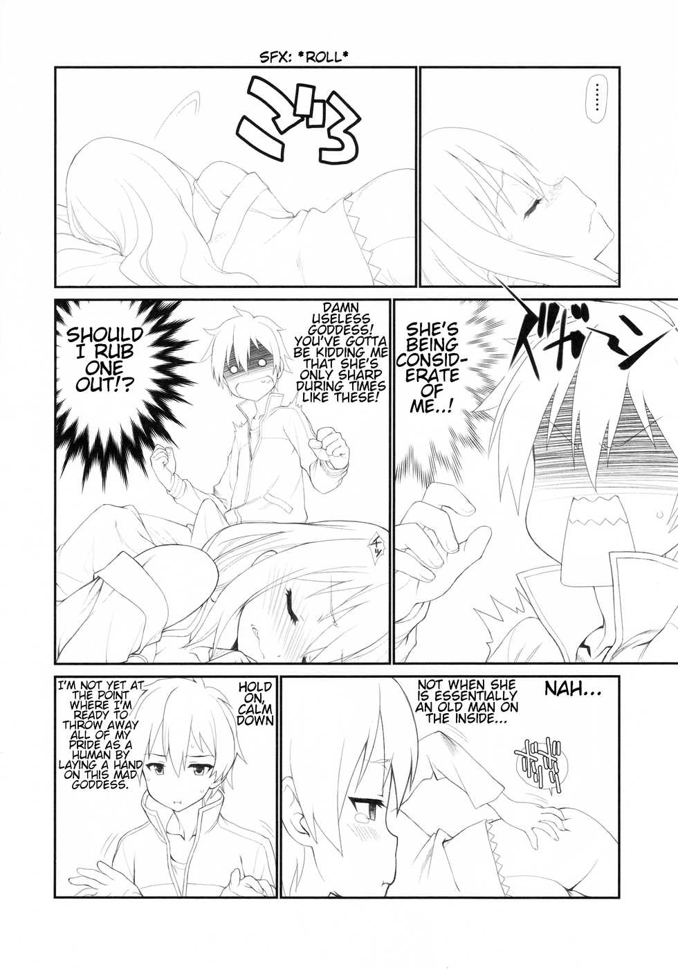 (COMIC1☆10) [UROBOROS (Utatane Hiroyuki)] Kono Spats (Kono Subarashii Sekai ni Syukufuku o!) [English] [Sneaky Translations] - Page 19