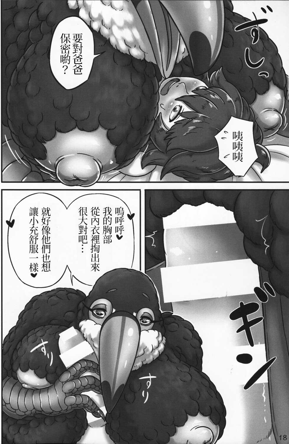 (Kemoket 5) [Imomushi Kyouiku Madoguchi (Bubonic)] Oohashi Mama to Shishunki Musuko! |大嘴鳥媽媽與思春期少年[Chinese][變態浣熊漢化組] - Page 18