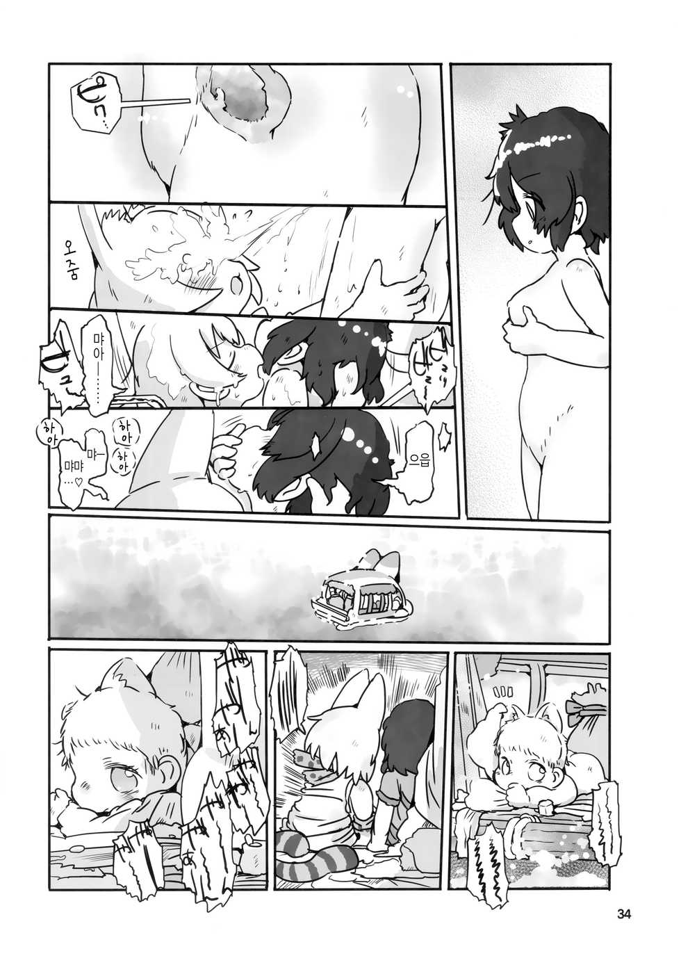 (CT33) [Wild Cat House (Nekonyan, Hatori)] Serkaba Sukebe Book | 서벌가방 스케베 북 (Kemono Friends) [Korean] - Page 33