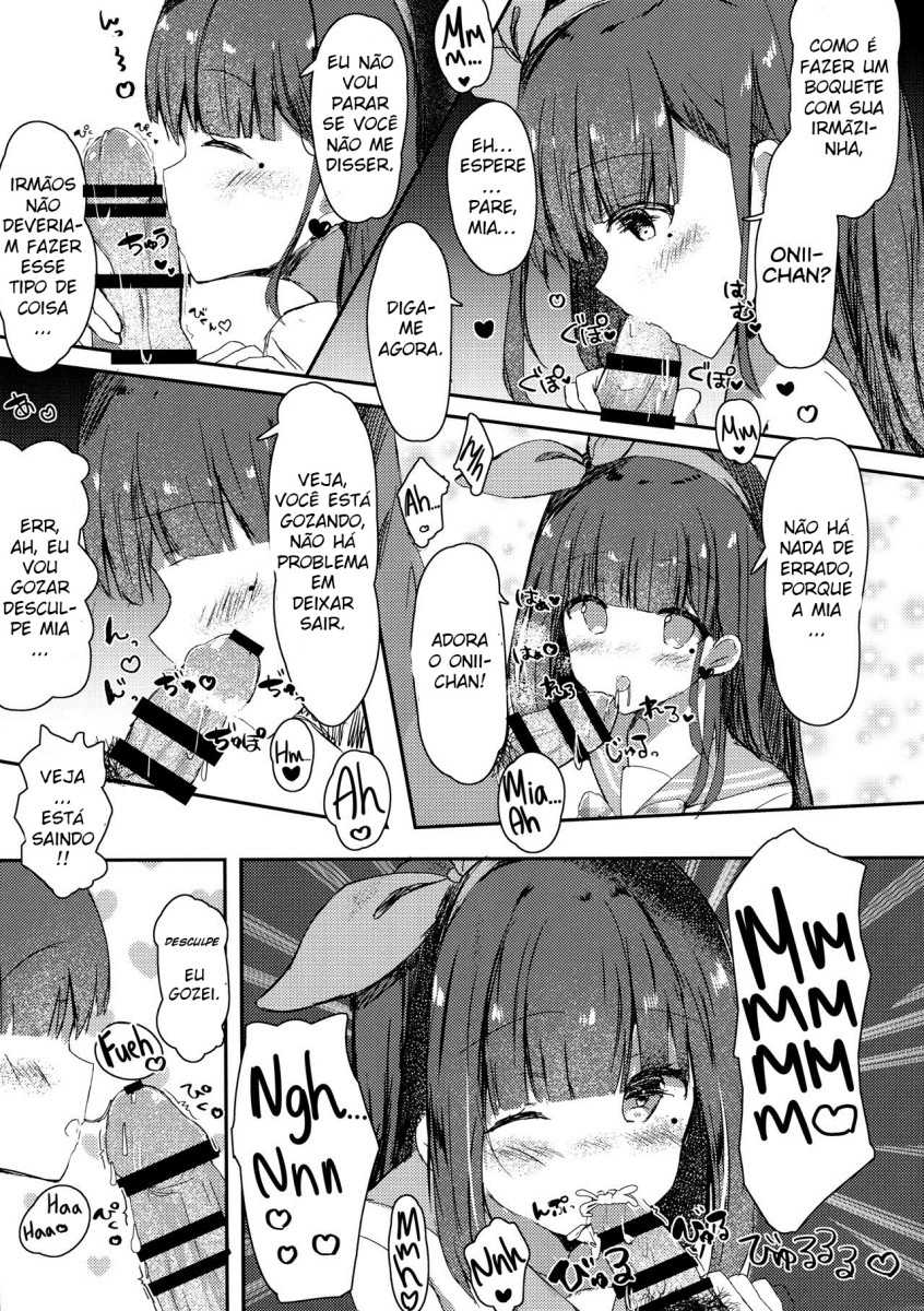 (COMIC1☆13) [PoyoPoyoSky (Saeki Sola)] Onii-chan no Doutei Moratte Agete mo Ii yo? | Can I Have Onii-chan's Virginity? [Portuguese-BR] - Page 9