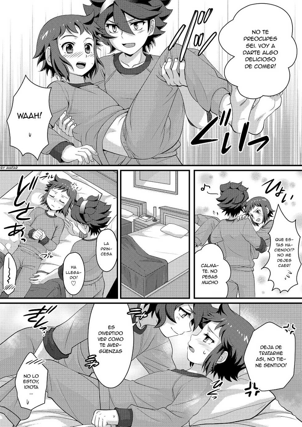 [Torajima-shi Kouhouka (Torajimaneko)] Builder to Fighter no Naisho Banashi (Gundam Build Fighters) [Spanish] [Avatar-kun] [Digital] - Page 6