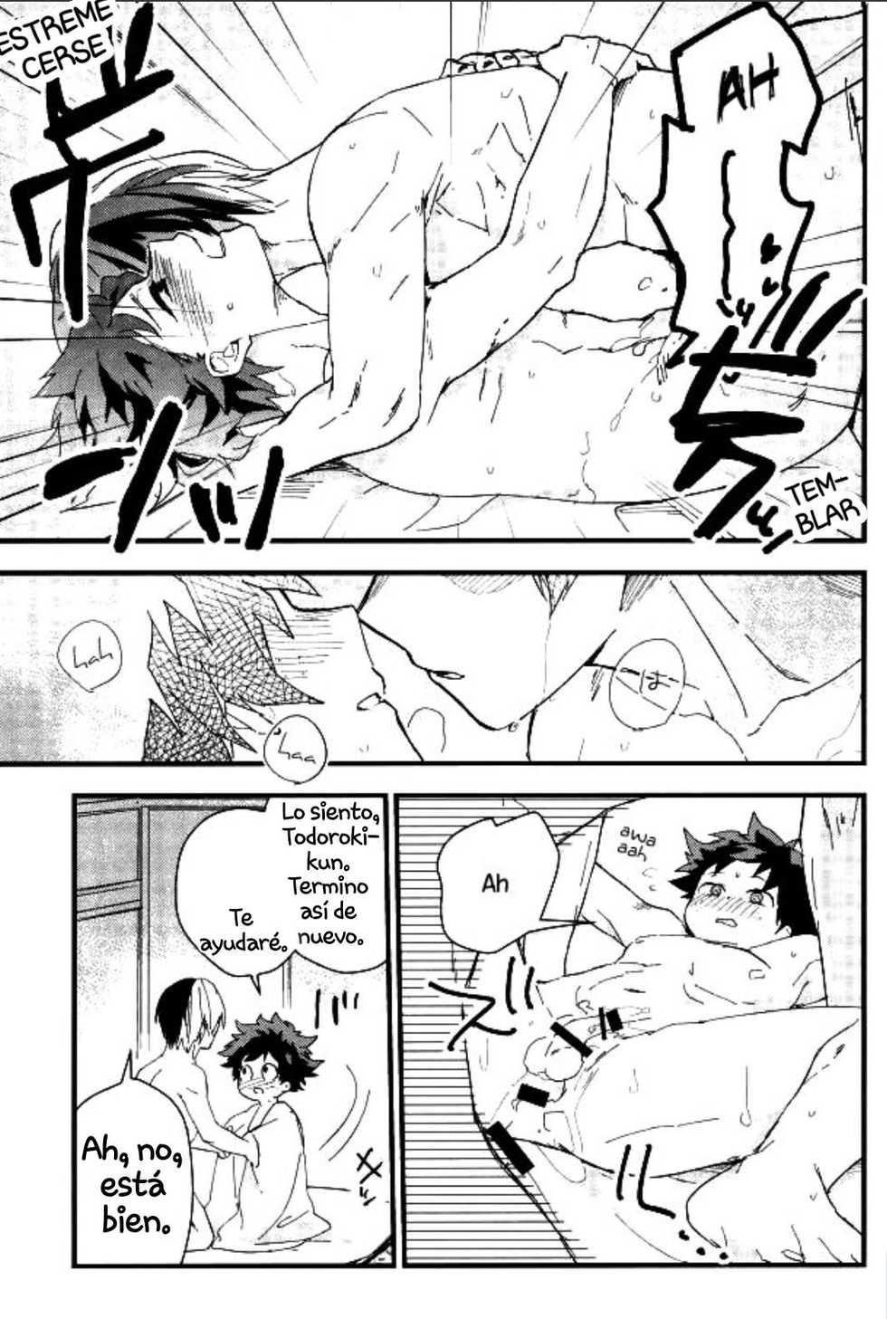 (C92) [Mini Karaageteishoku Ohmori (Tooka)] Midoriya-kun to Todoroki-kun ga Taiiku Souko de xxx suru Hon | Midoriya-kun Y Todoroki-kun Son XXX En El Armario De Suministros De La Eh [Spanish] [Shousanki] - Page 5