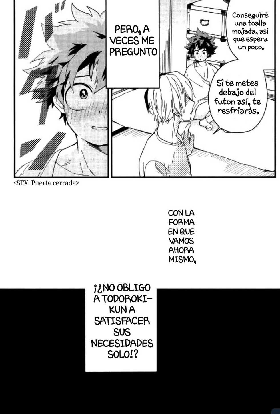 (C92) [Mini Karaageteishoku Ohmori (Tooka)] Midoriya-kun to Todoroki-kun ga Taiiku Souko de xxx suru Hon | Midoriya-kun Y Todoroki-kun Son XXX En El Armario De Suministros De La Eh [Spanish] [Shousanki] - Page 6