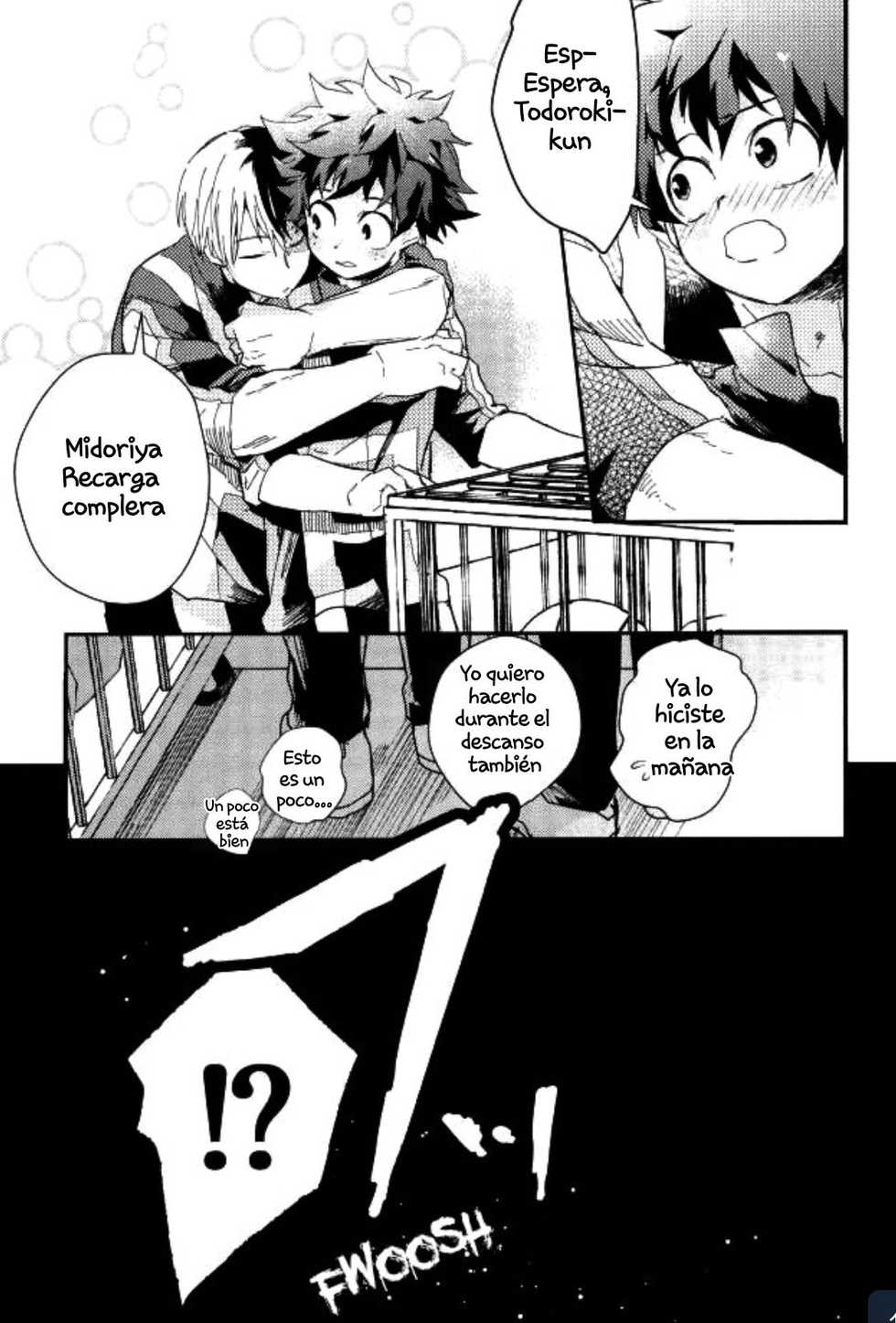(C92) [Mini Karaageteishoku Ohmori (Tooka)] Midoriya-kun to Todoroki-kun ga Taiiku Souko de xxx suru Hon | Midoriya-kun Y Todoroki-kun Son XXX En El Armario De Suministros De La Eh [Spanish] [Shousanki] - Page 9