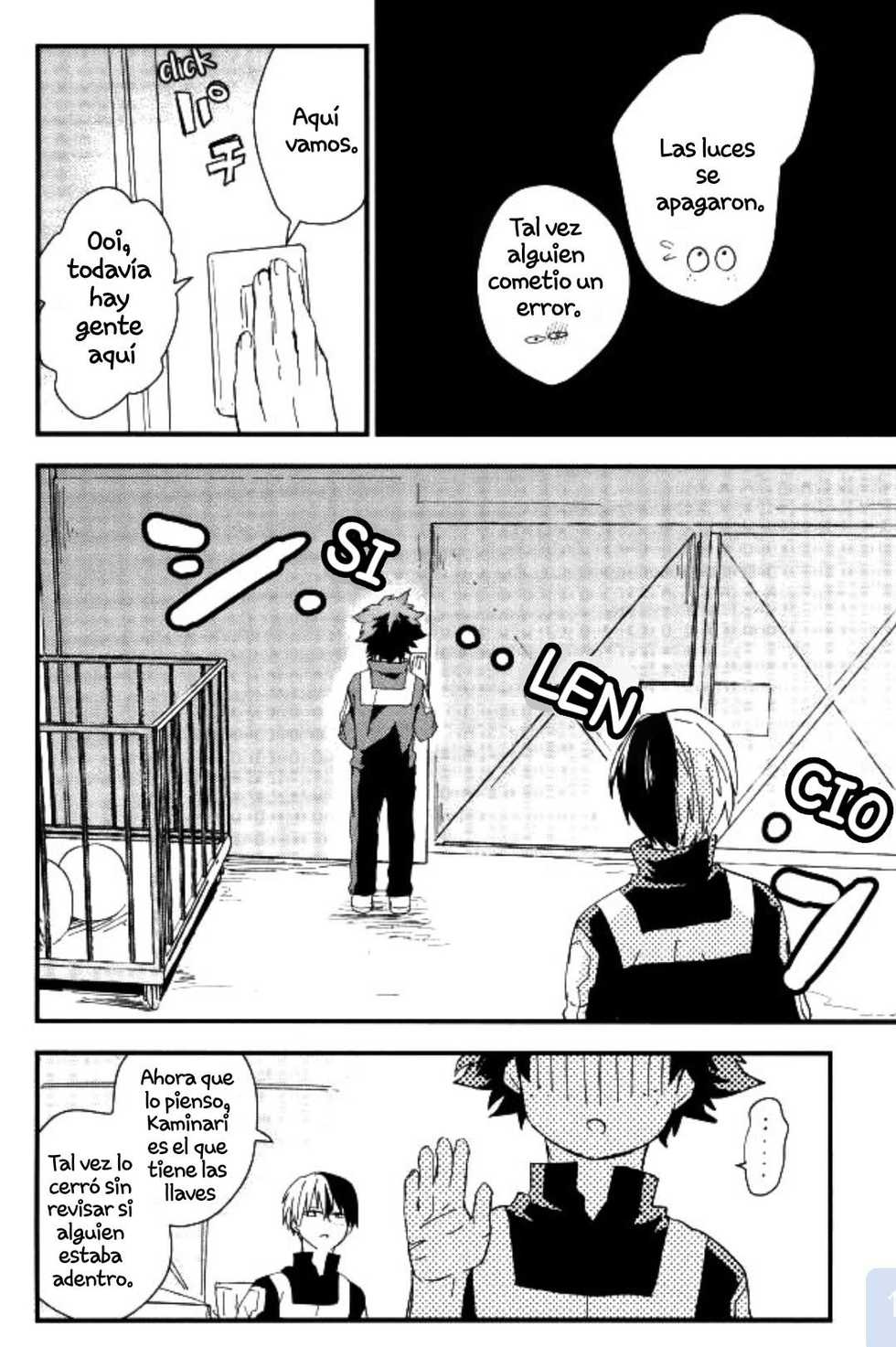 (C92) [Mini Karaageteishoku Ohmori (Tooka)] Midoriya-kun to Todoroki-kun ga Taiiku Souko de xxx suru Hon | Midoriya-kun Y Todoroki-kun Son XXX En El Armario De Suministros De La Eh [Spanish] [Shousanki] - Page 10