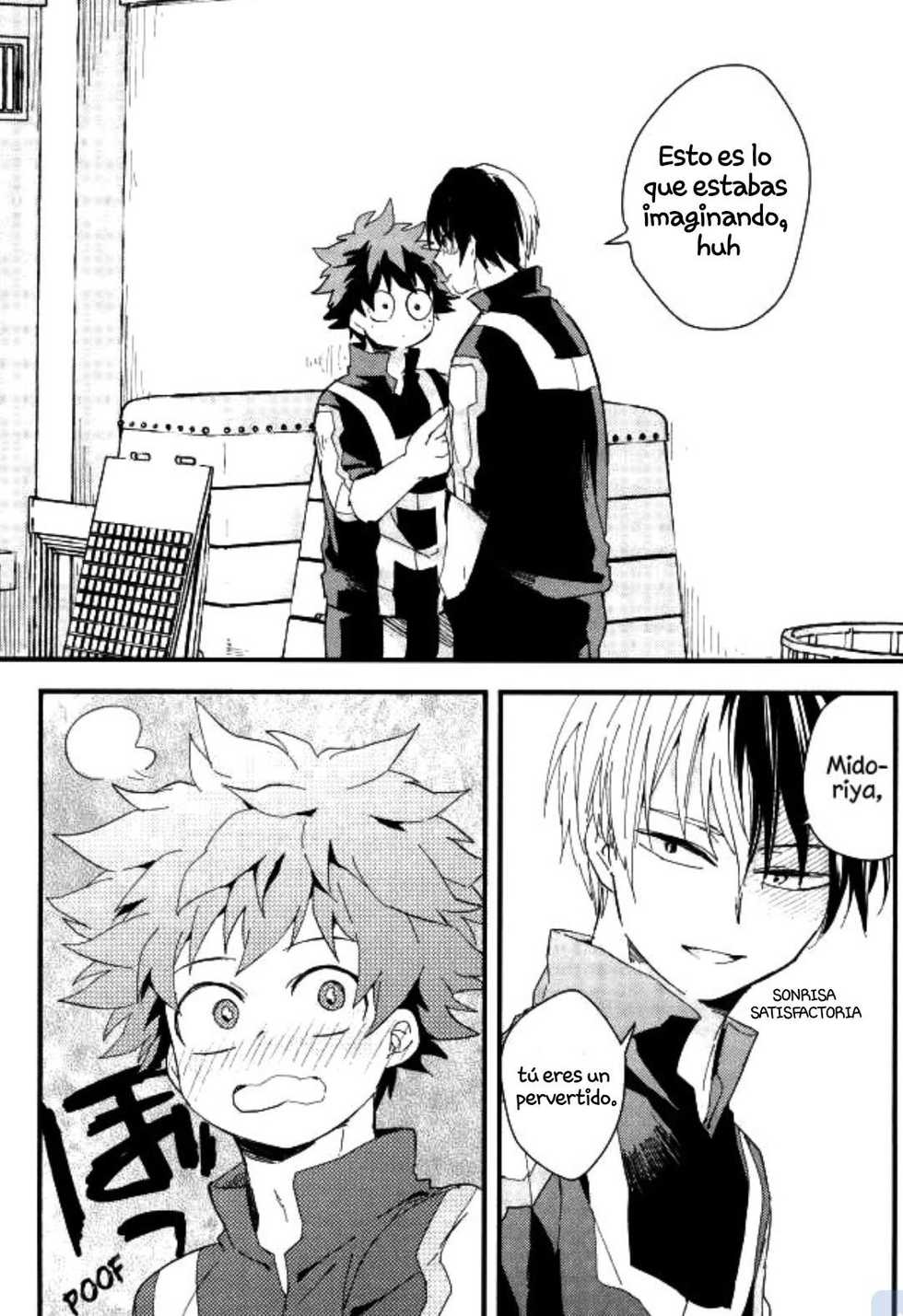 (C92) [Mini Karaageteishoku Ohmori (Tooka)] Midoriya-kun to Todoroki-kun ga Taiiku Souko de xxx suru Hon | Midoriya-kun Y Todoroki-kun Son XXX En El Armario De Suministros De La Eh [Spanish] [Shousanki] - Page 12