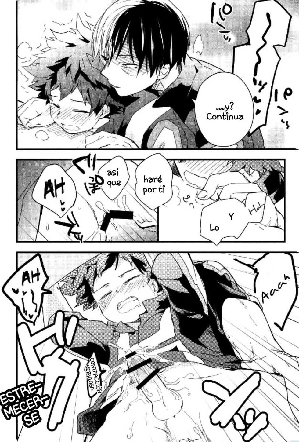 (C92) [Mini Karaageteishoku Ohmori (Tooka)] Midoriya-kun to Todoroki-kun ga Taiiku Souko de xxx suru Hon | Midoriya-kun Y Todoroki-kun Son XXX En El Armario De Suministros De La Eh [Spanish] [Shousanki] - Page 18